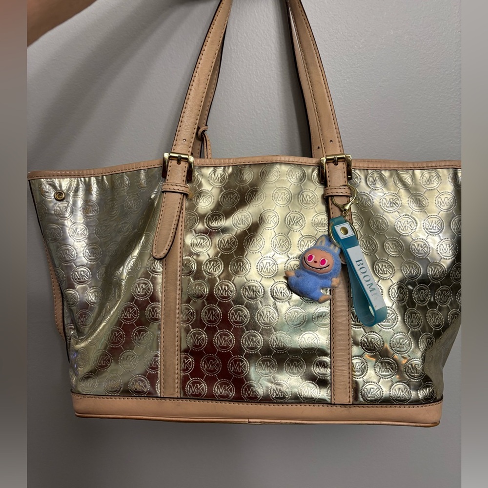Michael Kors Metallic Gold Tote Bag
